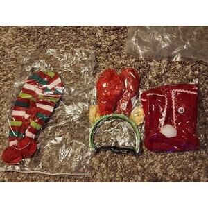 NEW Frienda Christmas Holiday Pet Clothes Set - Medium (M) - Puppy/Cat